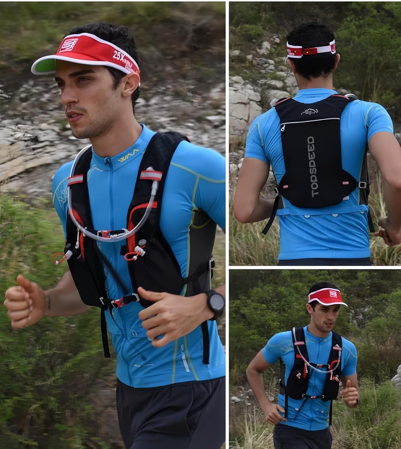 Mochila Hidratación Ligera Impermeable Para Correr Running Ciclismo Equitación Excursionismo Alpinismo