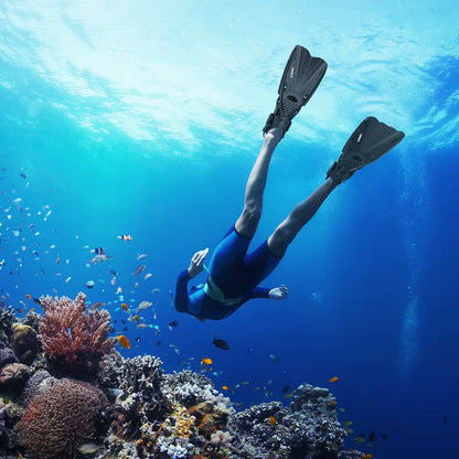 Professional Snorkeling Foot Adjustable Swimming Flippers, Diving Fins Water Sports Equipment, Portable Diving Flippers Beginner