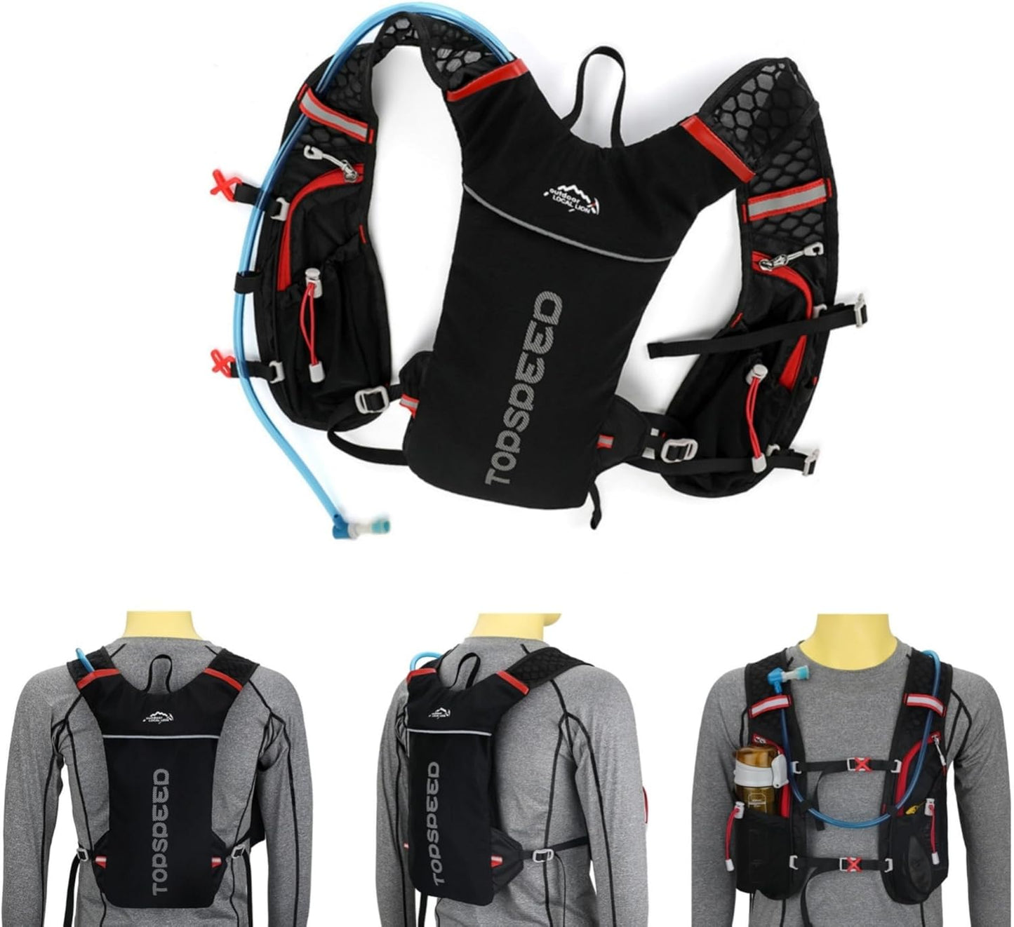 Mochila Hidratación Ligera Impermeable Para Correr Running Ciclismo Equitación Excursionismo Alpinismo