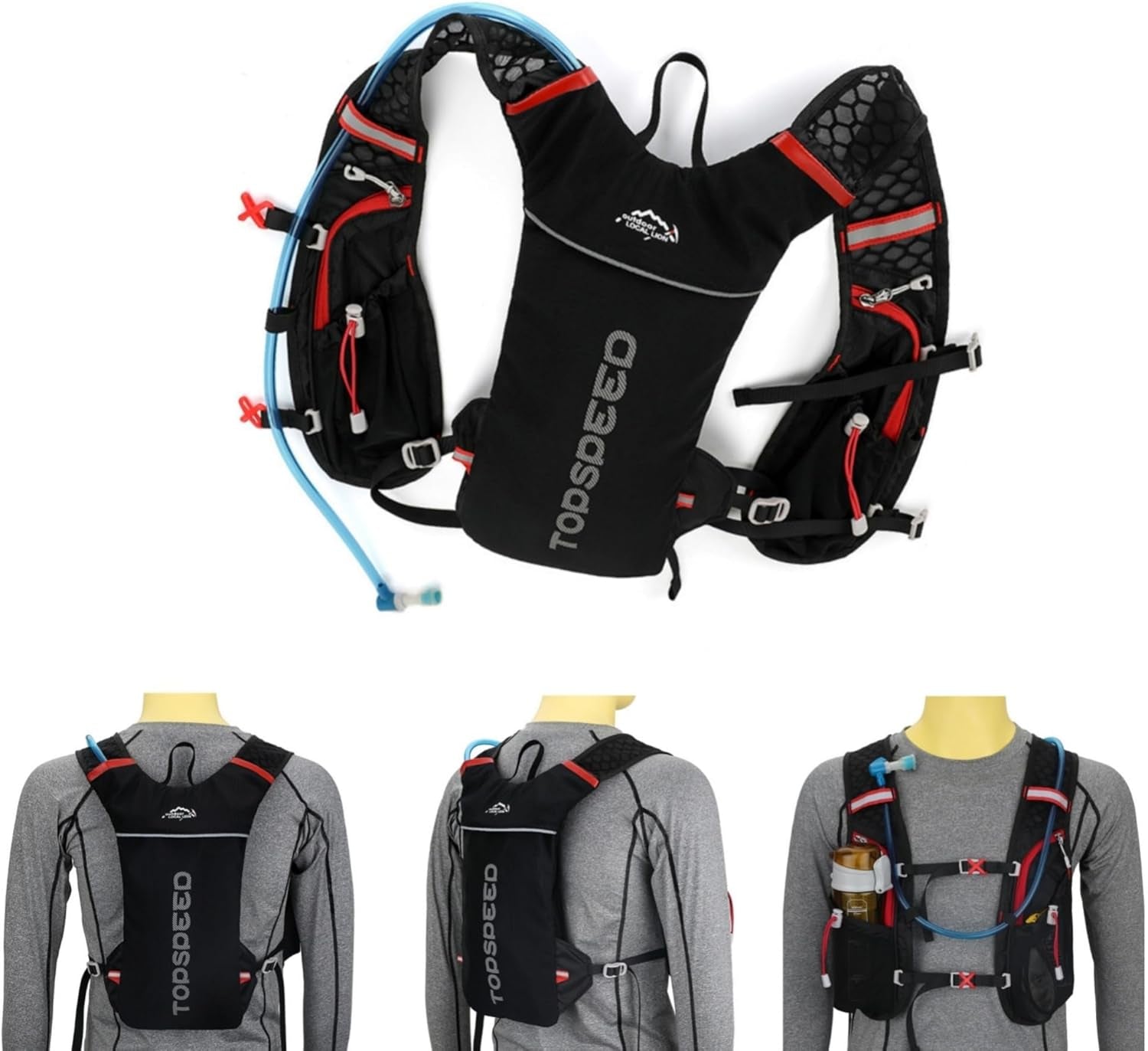 Mochila Hidratación Ligera Impermeable Para Correr Running Ciclismo Equitación Excursionismo Alpinismo