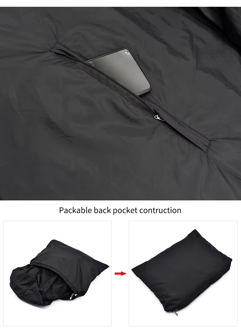 Men'S Cycling Jacket Windbreaker Hooded Jacket Bike Wind Cutter Vest Windproof Short Winds Cycling Rainproof Jacket