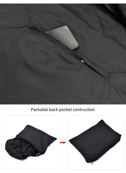 Men'S Cycling Jacket Windbreaker Hooded Jacket Bike Wind Cutter Vest Windproof Short Winds Cycling Rainproof Jacket